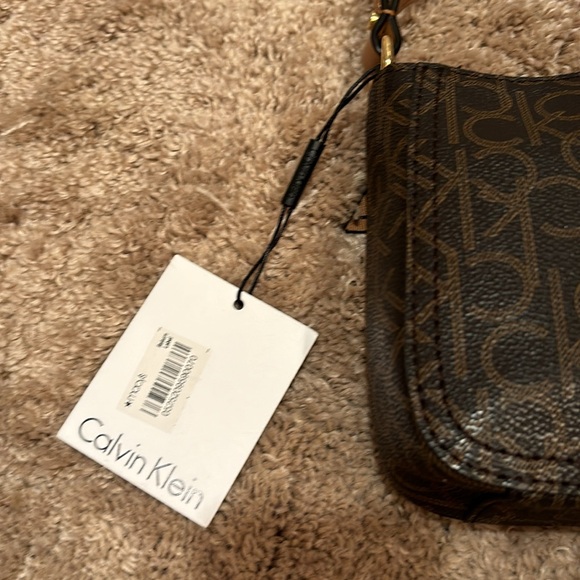NWT Calvin Klein, shoulder bag, handbag purse, mother’s flowers roses, brown - Picture 11 of 15